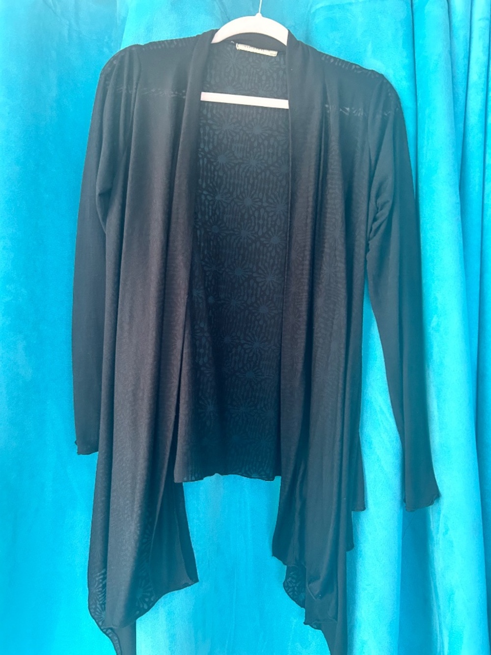 Black cover up with lace back. fits S/M